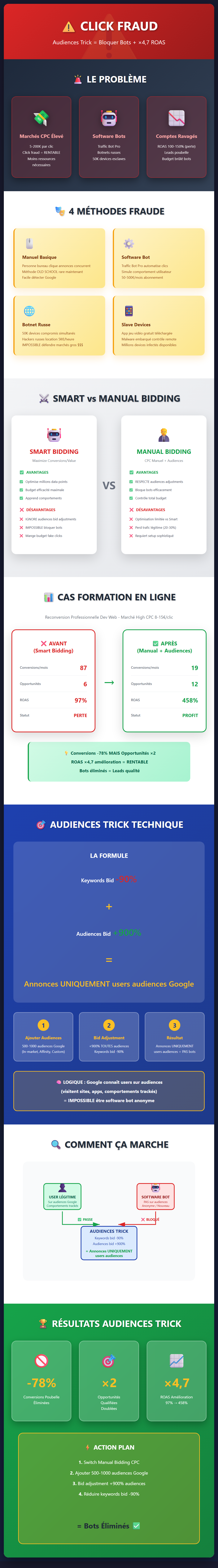 Infographie : Click fraud sur Google Ads : se protéger avec les audiences