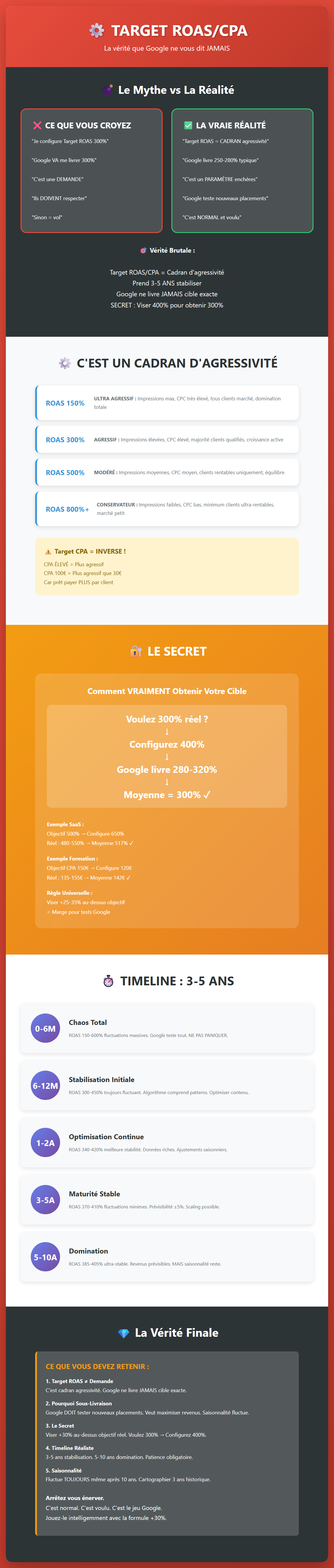 Infographie : Target ROAS et CPA cible : ce que ça signifie vraiment